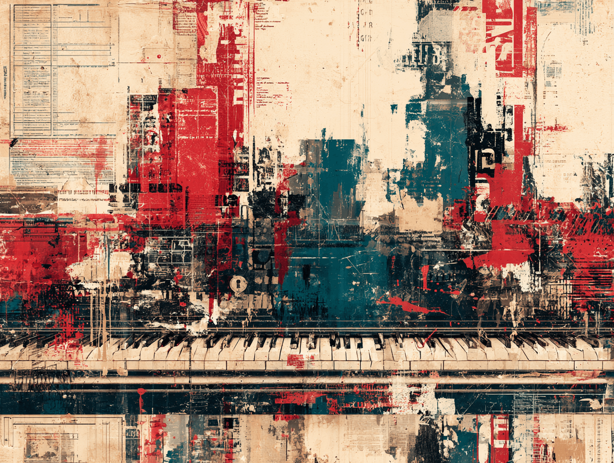 Abstract piano artwork for PLANET SOR7ED Sounds